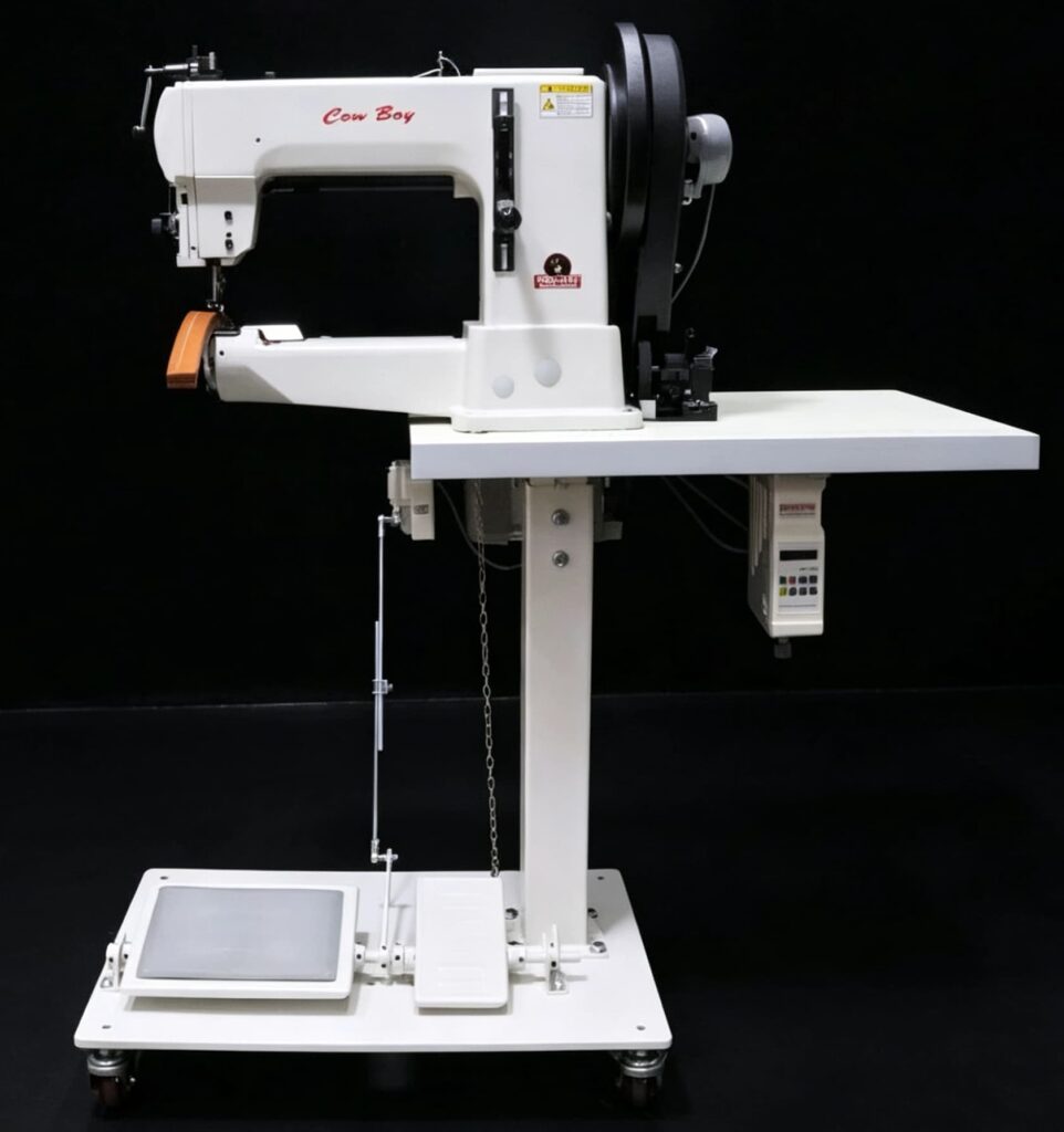 Cowboy 205-370 is a premium heavy-duty triple-feed sewing machine