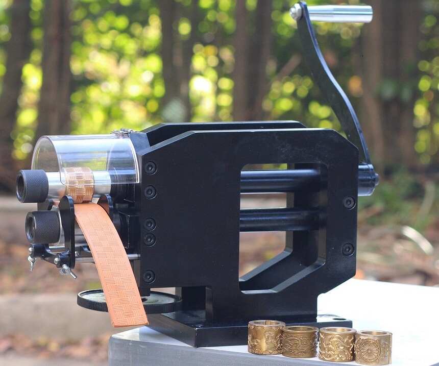 Cowboy 8700 Manual Leather Embossing Machine with Custom Rollers