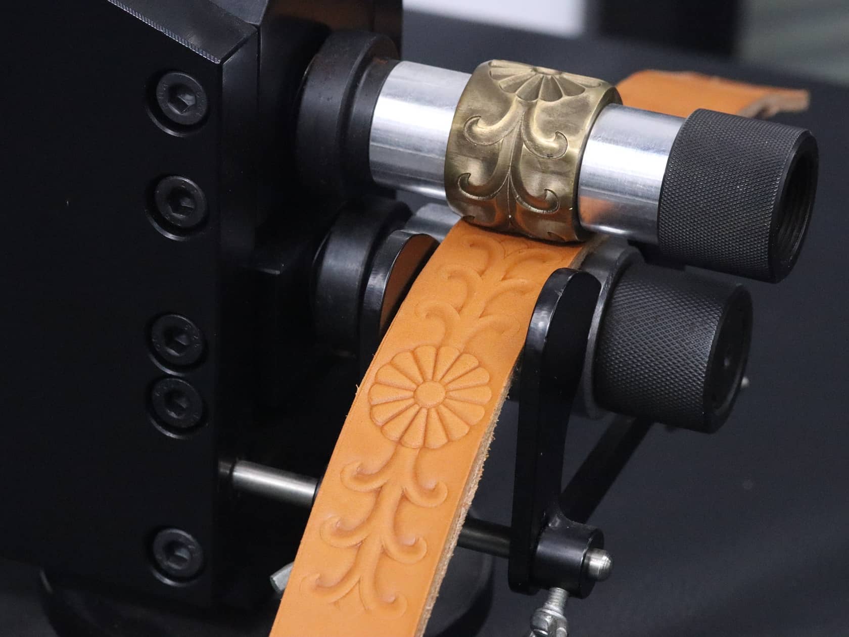 Cowboy 8700 Manual Leather Embossing Machine with Custom Rollers